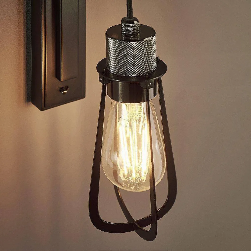 Netlighting 'ALESSANDRIA' Dimmable Indoor Industrial Style Decorative Wall Lamp in Black 3