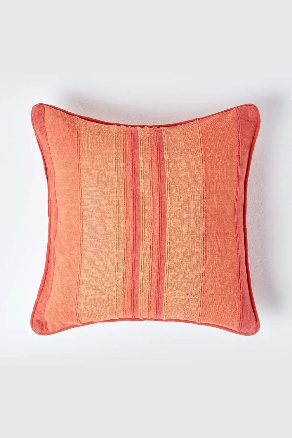 Homescapes Cotton Striped Morocco Cushion Cover in Terracotta 1