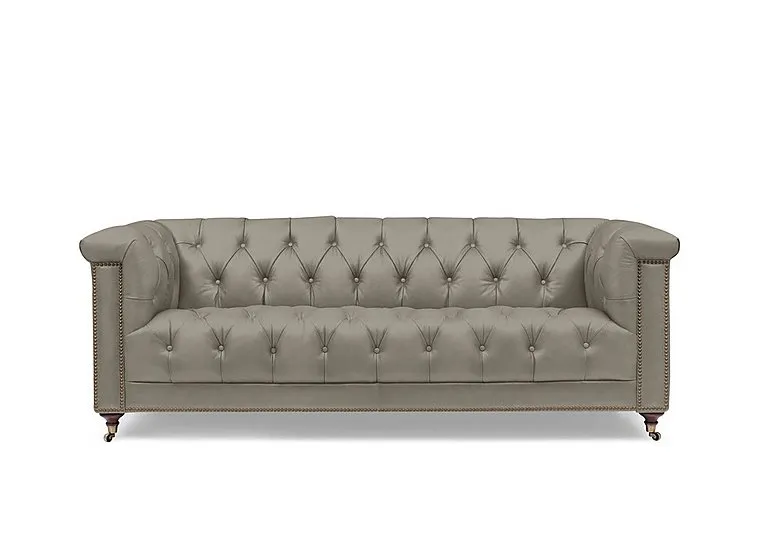 Wallace 3 Seater Leather Chesterfield Sofa