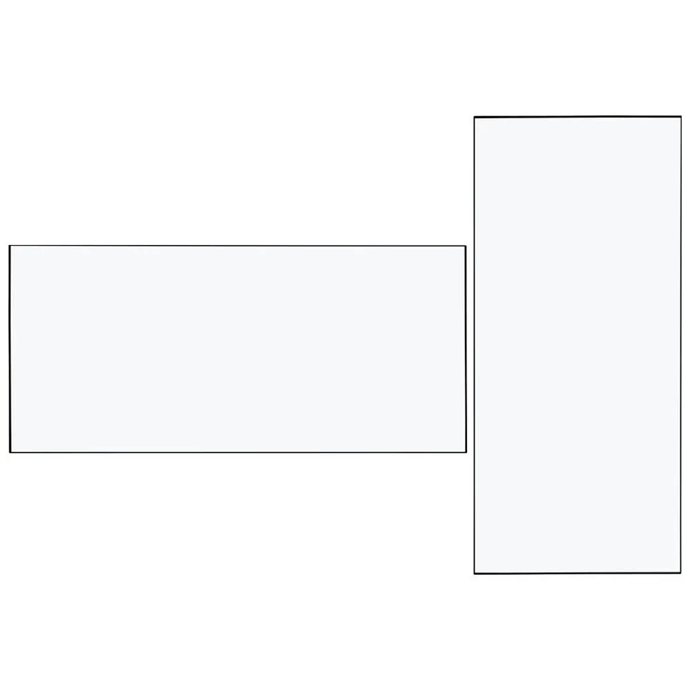 Heal's Fine Edge Mirror Rectangle 110x50cm Black 1