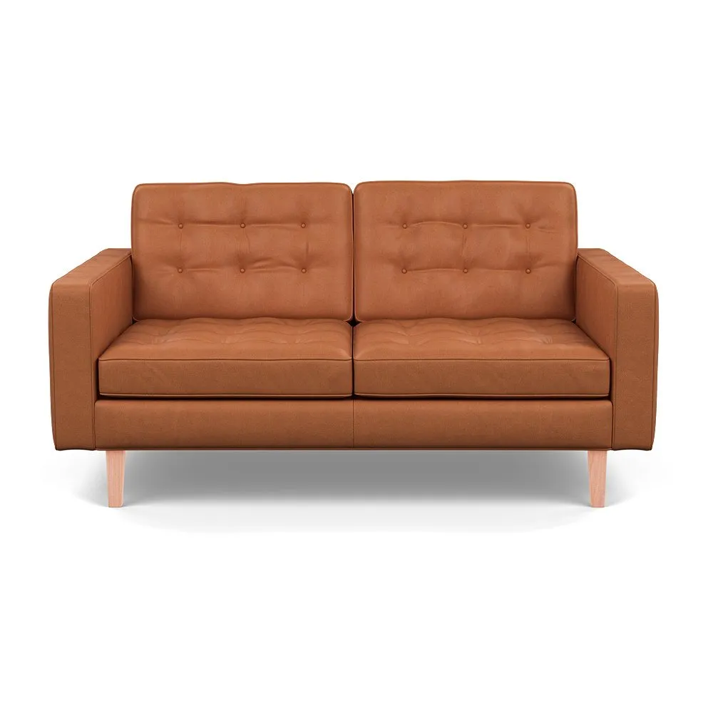 Heal's Hepburn 2 Seater Liena Leather Brown 680 Natural 1