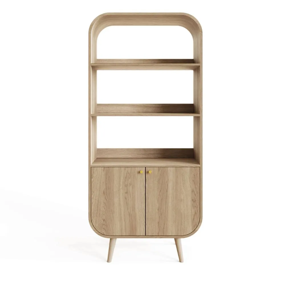GFW Vionna Bookcase in Light Oak 3