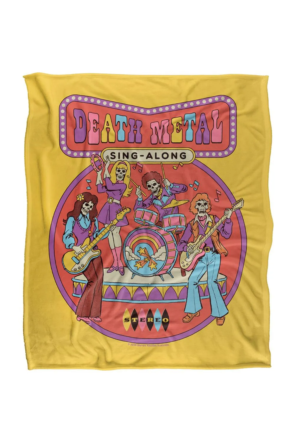 Steven Rhodes Death Metal Singalong Silky Super Soft Throw Blanket