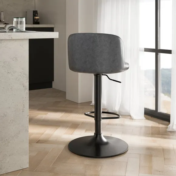 Mylo Gaslift Barstool, Faux Leather 2