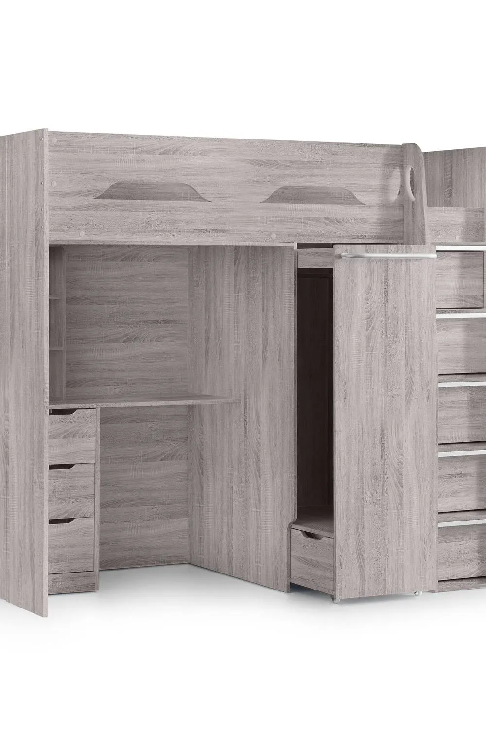 Julian Bowen Pegasus Highsleeper Loft Bed with Desk in Grey 4