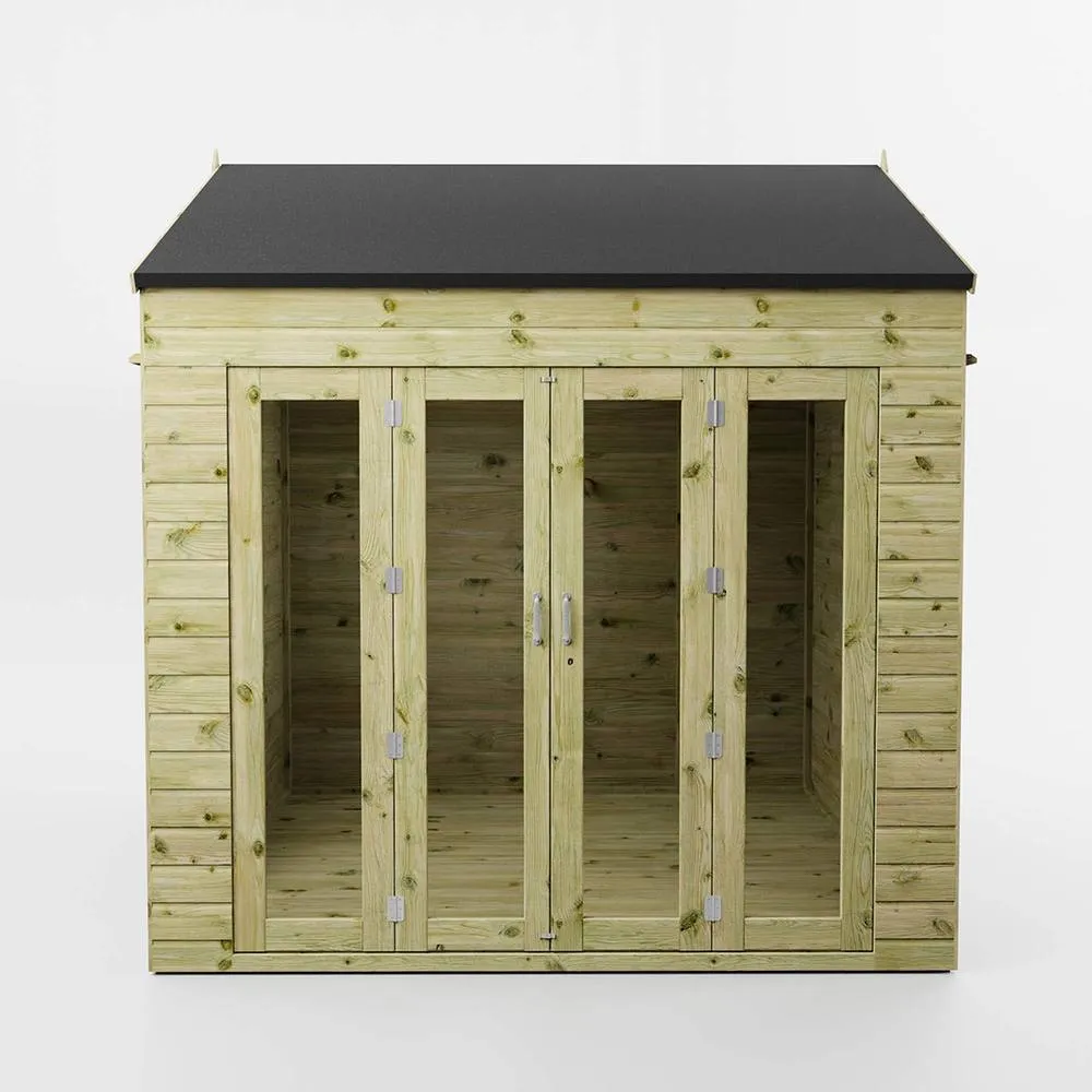 Mercia 8 x 8 Feet Vermont Summerhouse - L248.9 x W241.4 x H260.4 cm - Brown 2