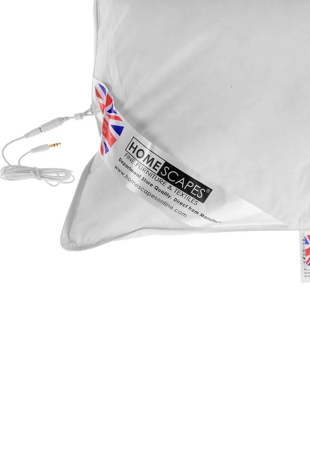Homescapes Duck Feather Music Pillow With Speaker in White 3