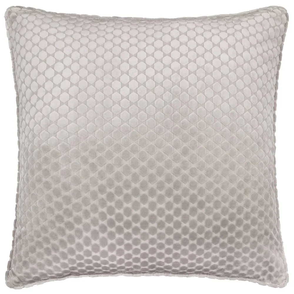 Paoletti Neptune Velvet Cushion in Silver 2
