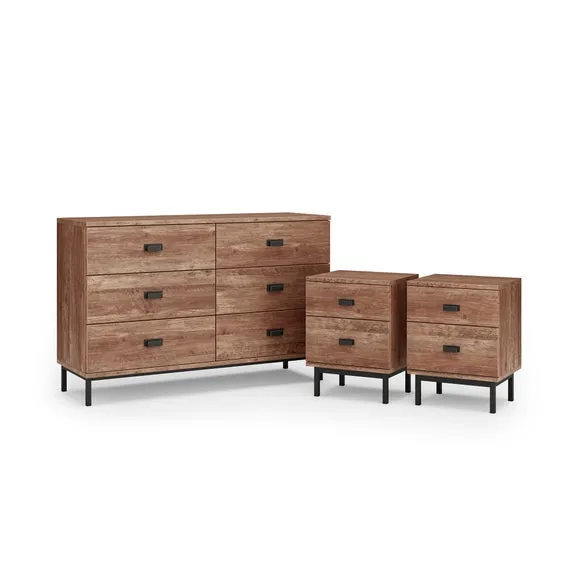 Fulton 2 Drawer Bedside Tables & 6 Drawer Chest Bundle