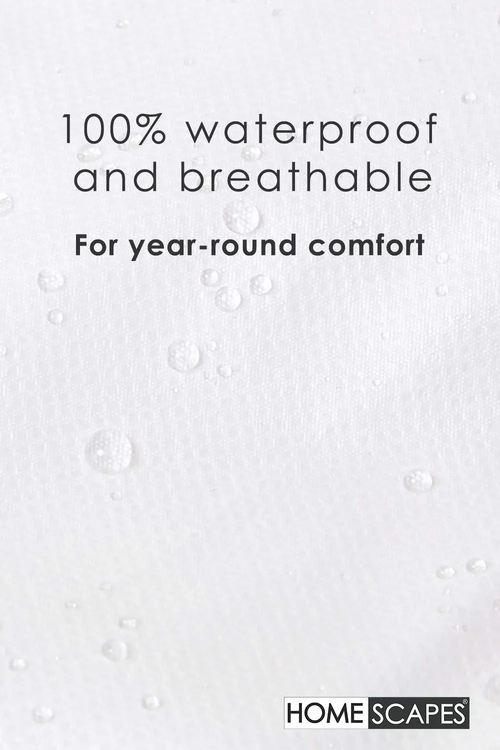 Homescapes Polypropylene Waterproof Duvet Protector in White 3