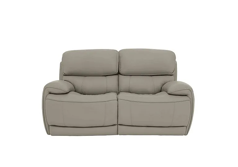 Rocco 2 Seater Leather Power Rocker Sofa with Headrests - Silver Grey