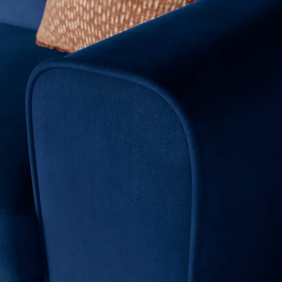 Abel Matte Velvet Corner Sofa 4