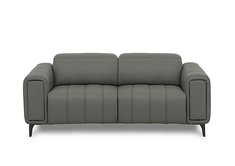 Elphaba Leather 3 Seater Sofa with Storage Arms