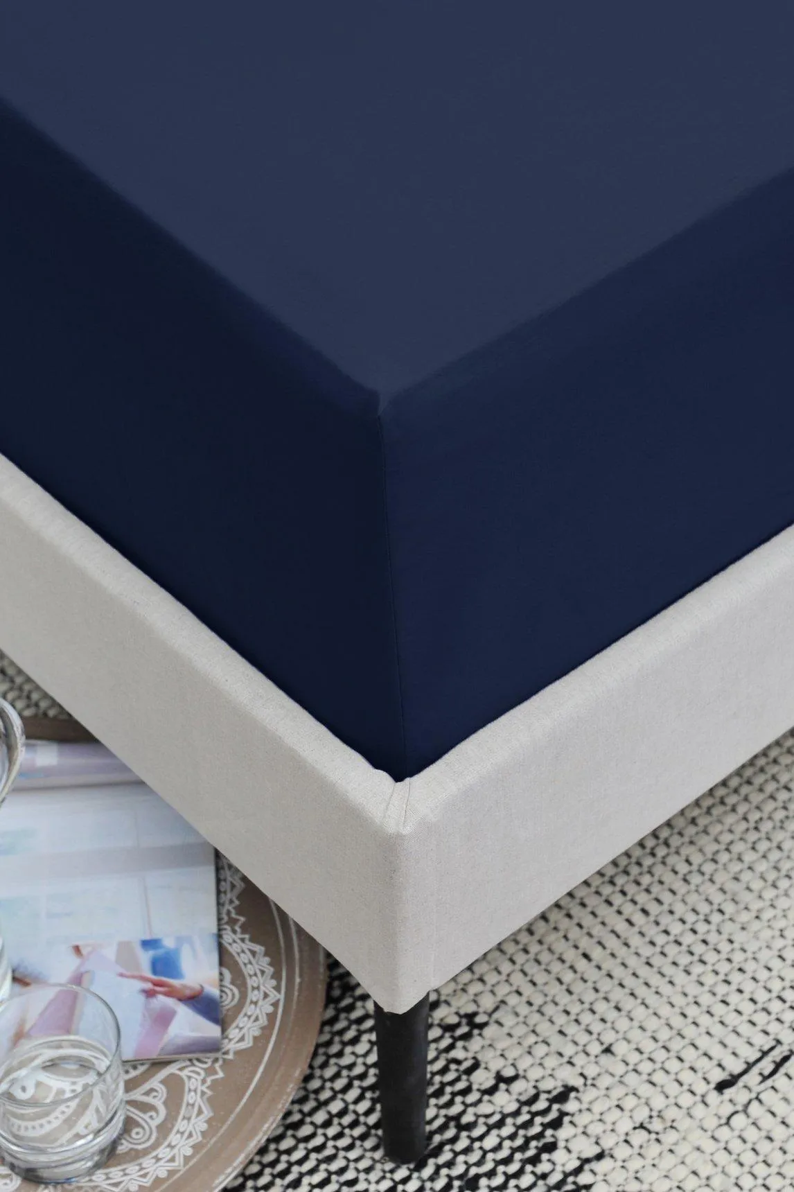 200 Thread Count Cotton King Fitted Sheet