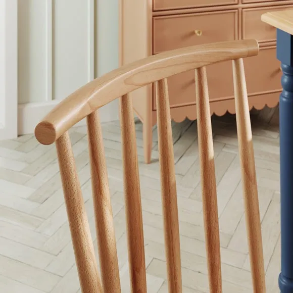 Harvey Set of 2 Dining Chairs, Beech Wood 4