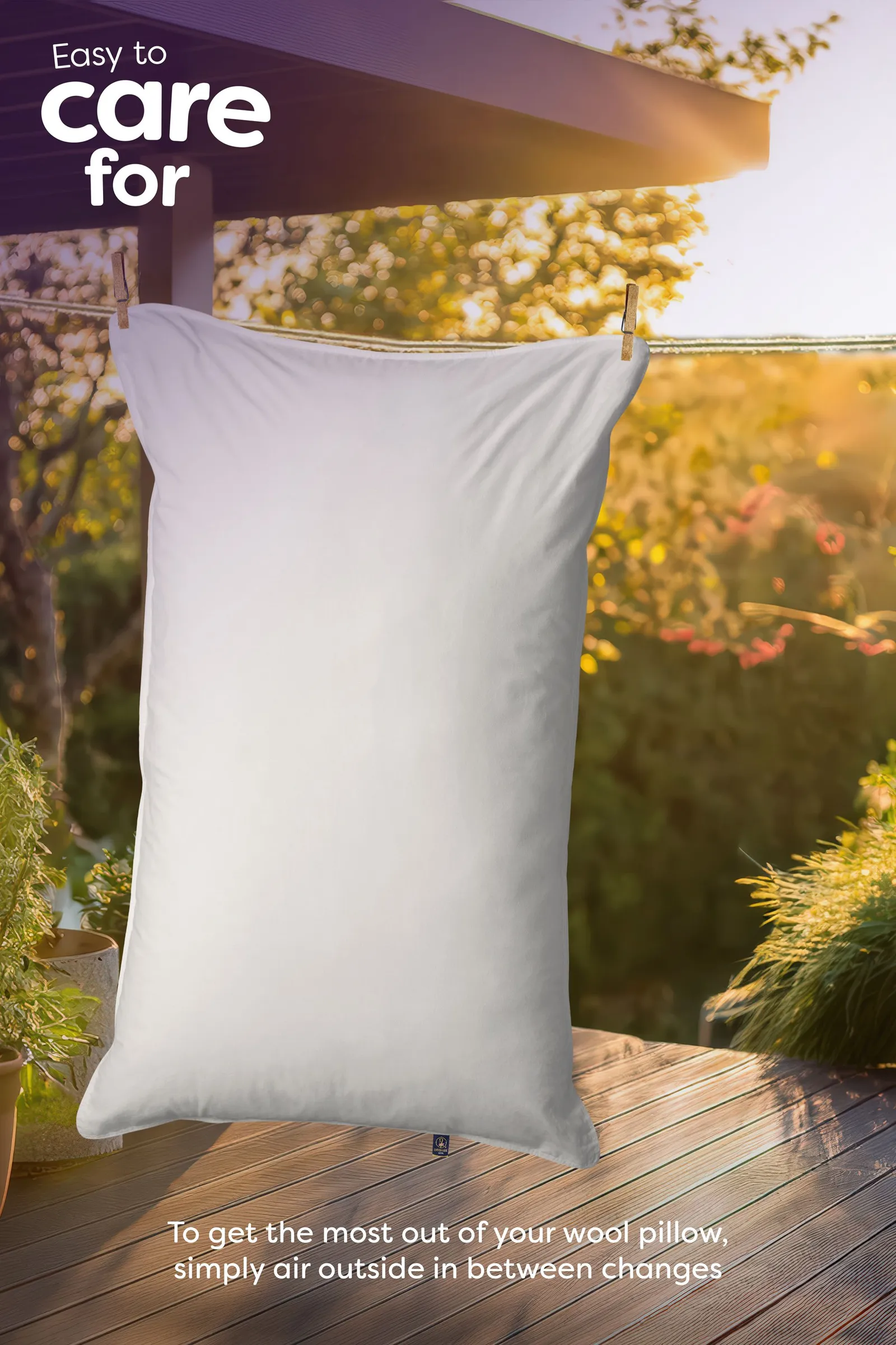 Slumberdown 2 Pack Wonderful Wool Medium Support Back Side Sleeper Pillows in White 4