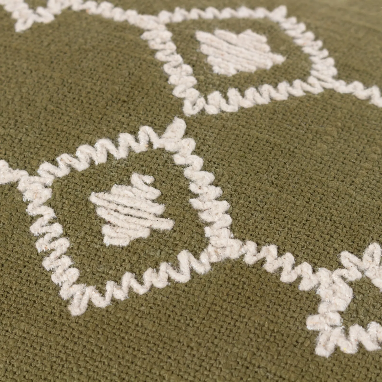 Yard Folis Geometric Cushion in Khaki 4