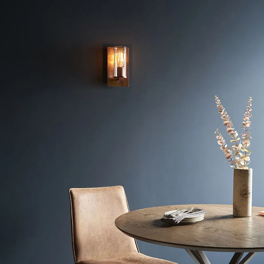 Netlighting 'PALERMO' Stylish Dimmable Indoor Modern Decorative Glass Wall Lamp in Copper 4