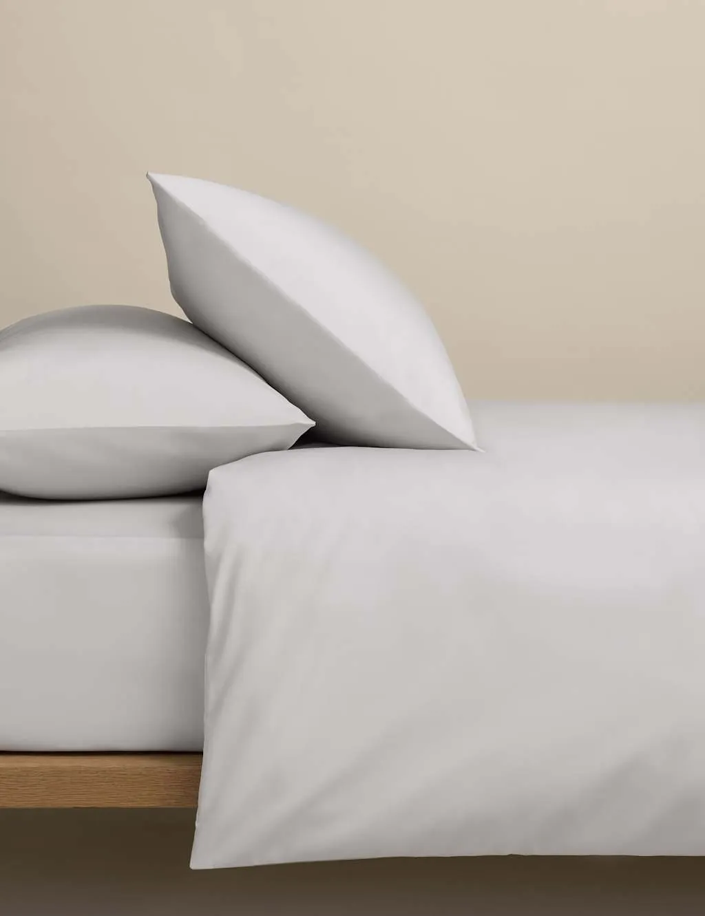 M&S Egyptian Cotton 400 Thread Count Crisp Bedding Set Dove