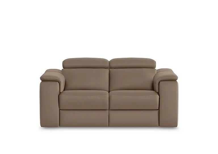 Canto 2 Seater Leather Power Recliner Sofa with Power Headrest and Power Lumbar - Torello Taupe