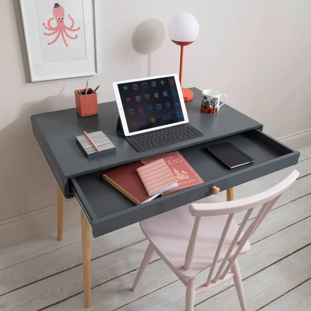 Nöa and Nani Frank Desk in Dark Grey and Natural Pine 2