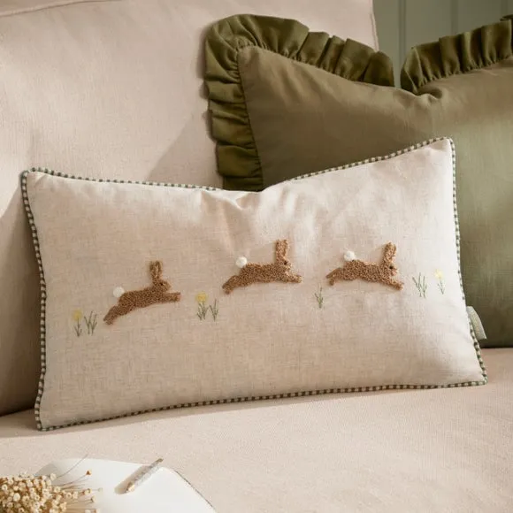 Wylder Nature Ramble Hares Rectangle Cushion