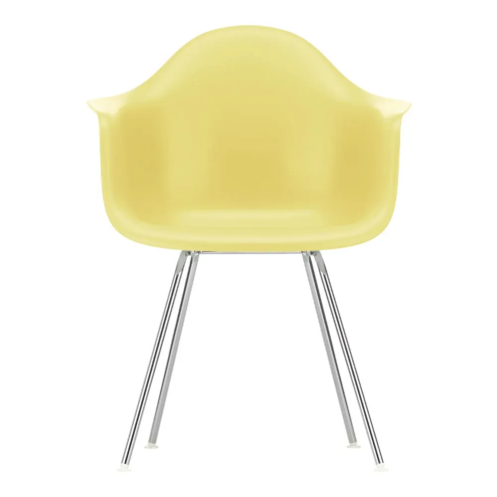 Vitra Eames DAX Armchair RE in Citron with 01 Chrome Base 05 Glides 1