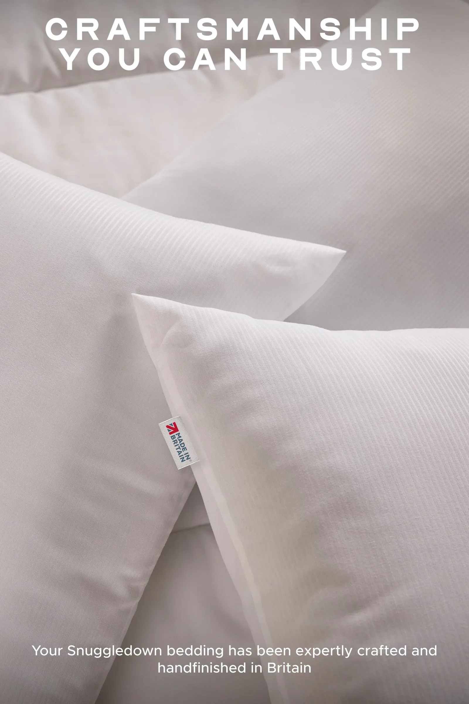 Snuggledown 2 Pack Hotel Medium Support Back Sleeper Pillow in White 5