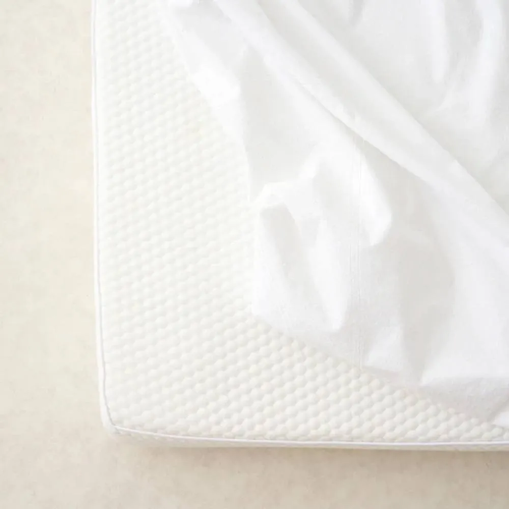 The Tiny Bed Company Waterproof Fitted Mattress Protector to fit SnüzPod 3 & 5 - 80 x 44cm in White