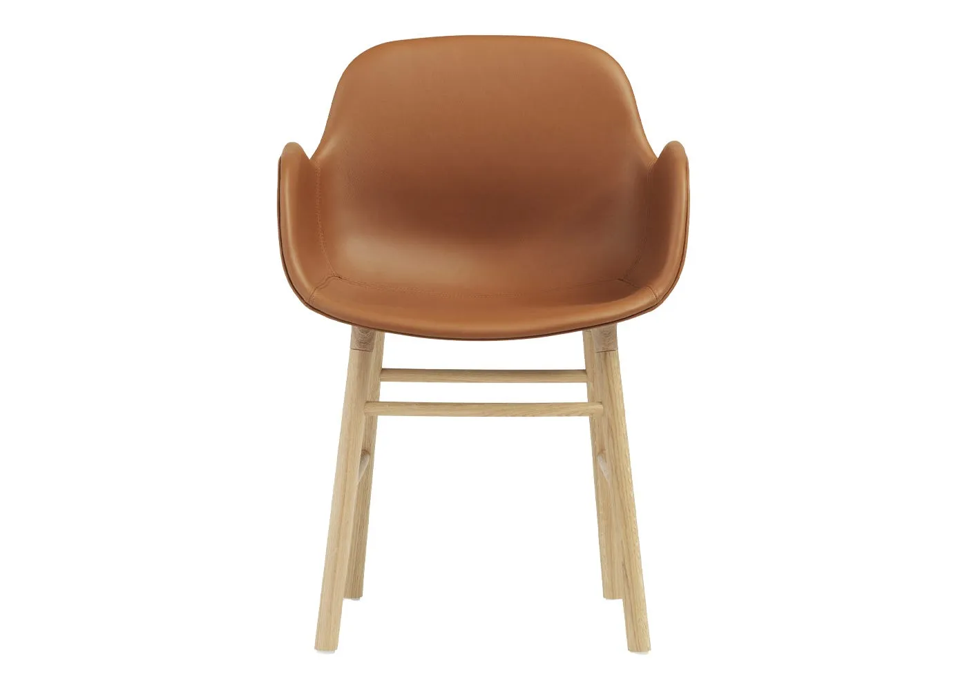 Normann Copenhagen Form Armchair in Ultra Leather 41574 with Oak Legs