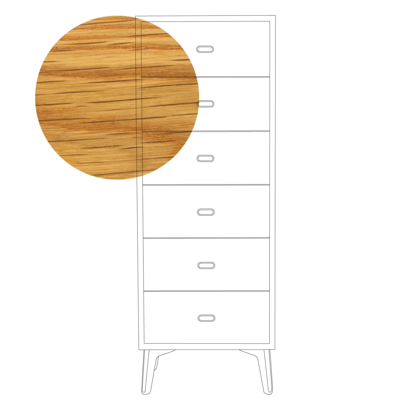 De La Espada Mcqueen Tall Chest Oiled Oak 1