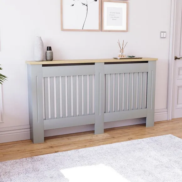 Return - Vida Designs Arlington Radiator Cover, Grey Large 6