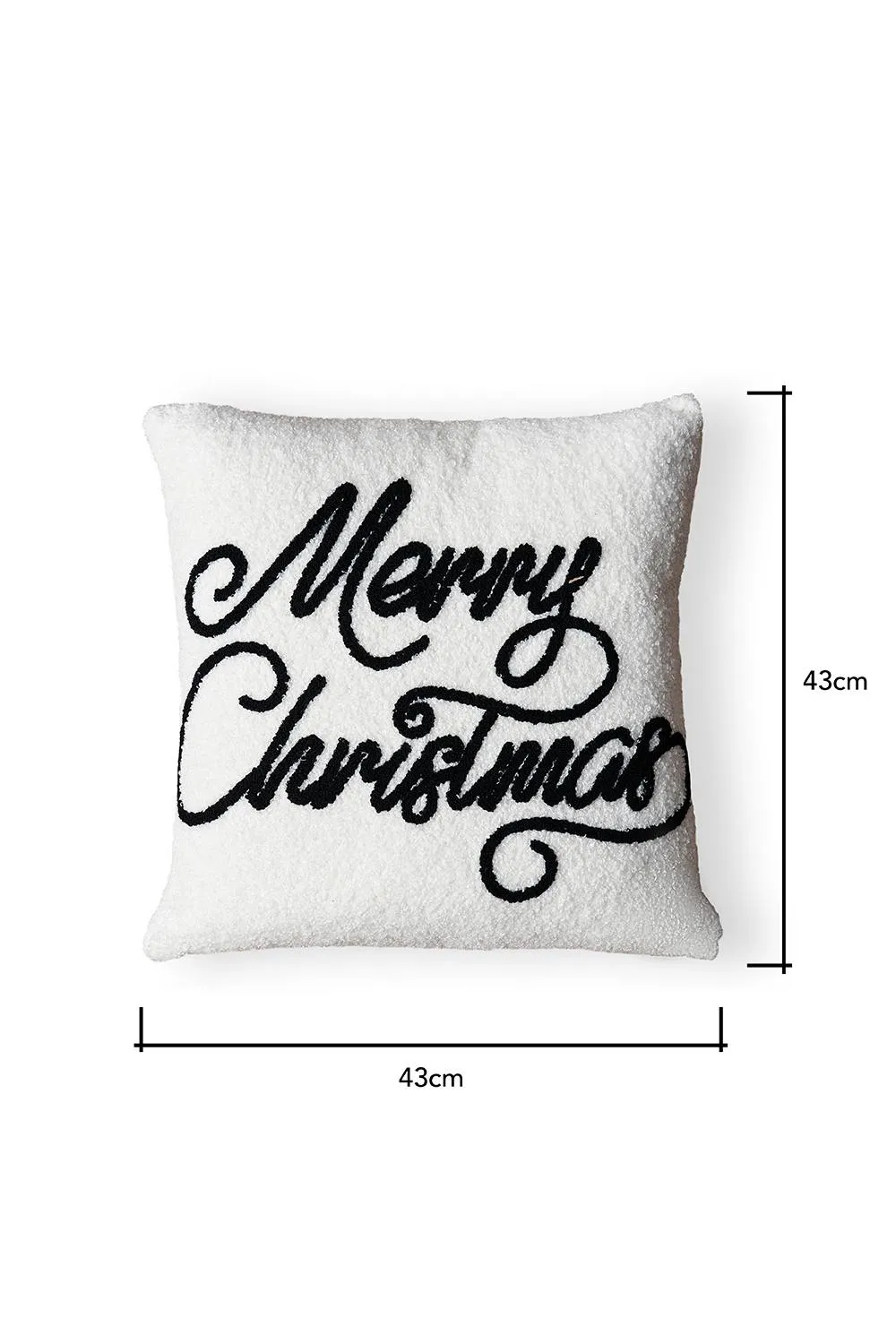 BHS Merry Christmas Tufted Cushion in Black 5