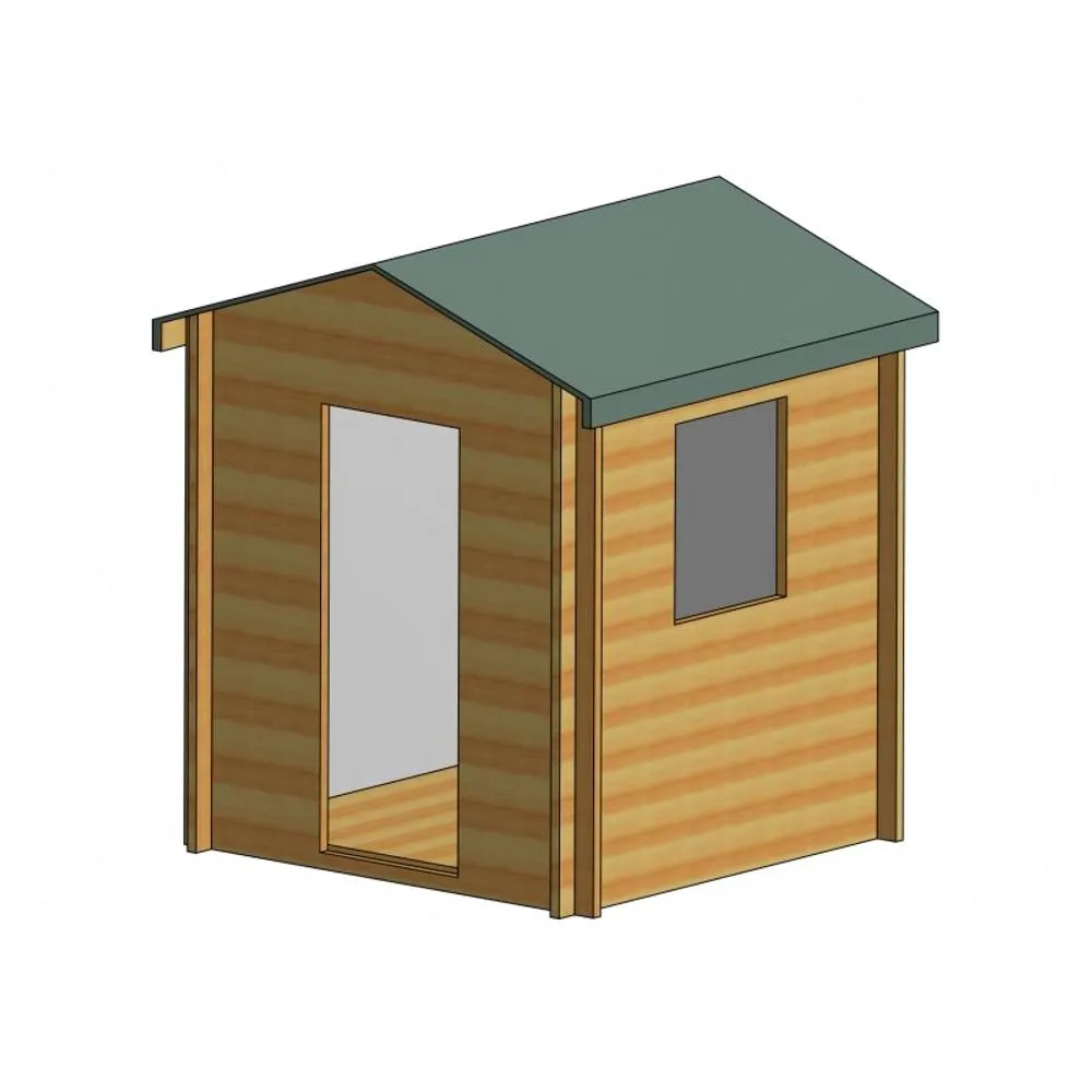 Shires Camelot 19 mm Log Cabin 7 x 7 Feet in Light Oak 2