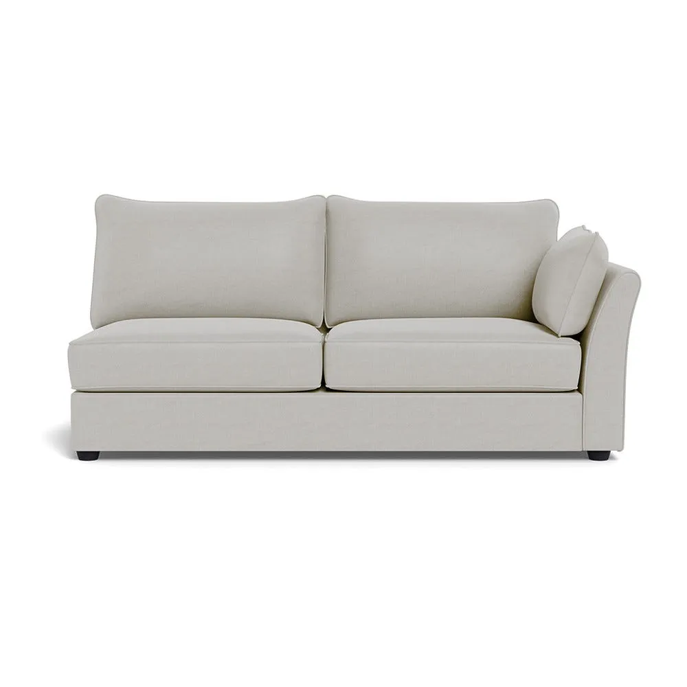 Heal's Tailor Large Right Hand Facing Corner Unit Capelo Linen-Cotton Sea Salt Black Feet 1