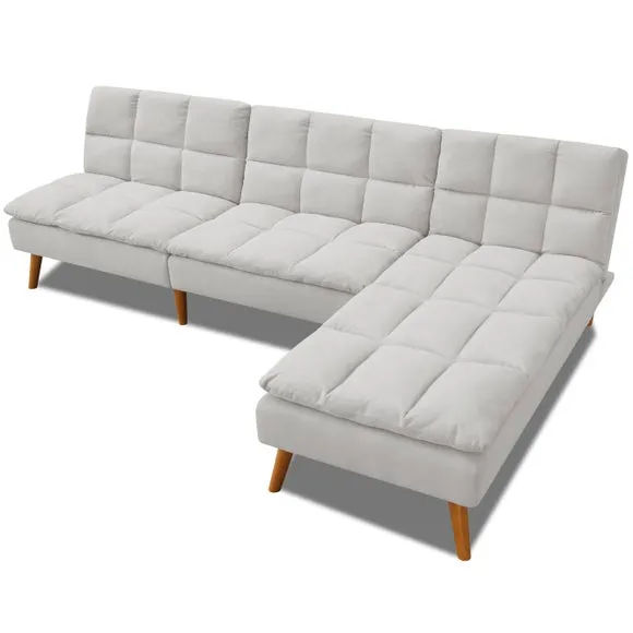 Cloud Fabric Corner Double Sofa Bed 4