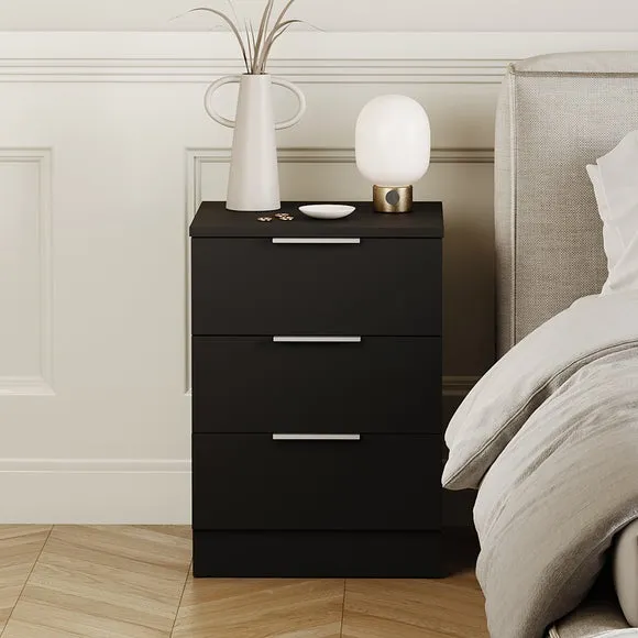 Hayes 3 Drawer Bedside Table 2