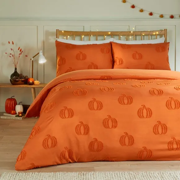 Duvet Day Pumpkin Fields Duvet Cover and Pillowcase Set