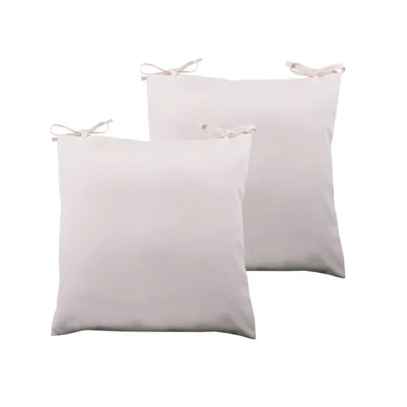 Set of 2 Plain Seat Pad Covers 2