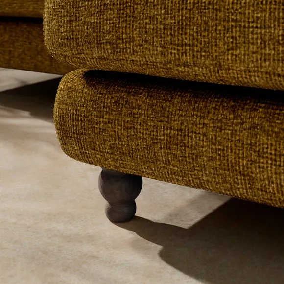 Arthur Waffle Chenille Corner Chaise Sofa 5