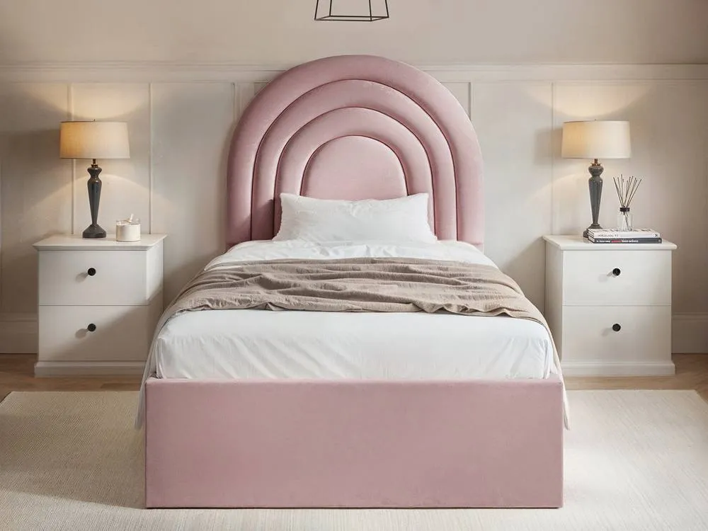 Flair Ava Single Ottoman Bed in Pink 2