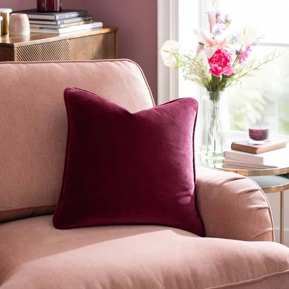 Clara Cotton Velvet Square Cushion 1