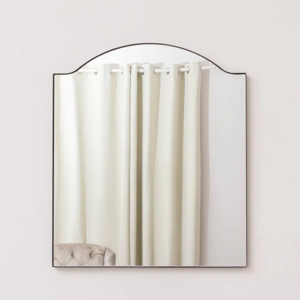 Melody Maison Matte Black Metal Framed Wall Mirror - 50cm X 65cm 6