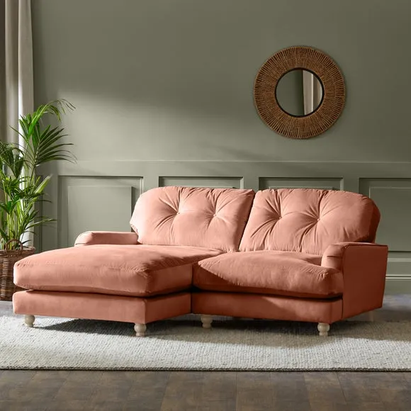 Martha Vintage Velvet Corner Chaise 2