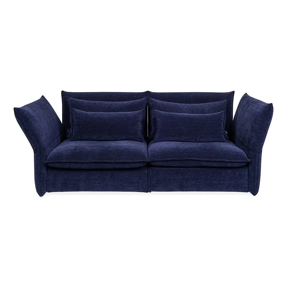 Vitra Mariposa 2.5 Seater Sofa F80 Iroko 2 Dark Blue 2