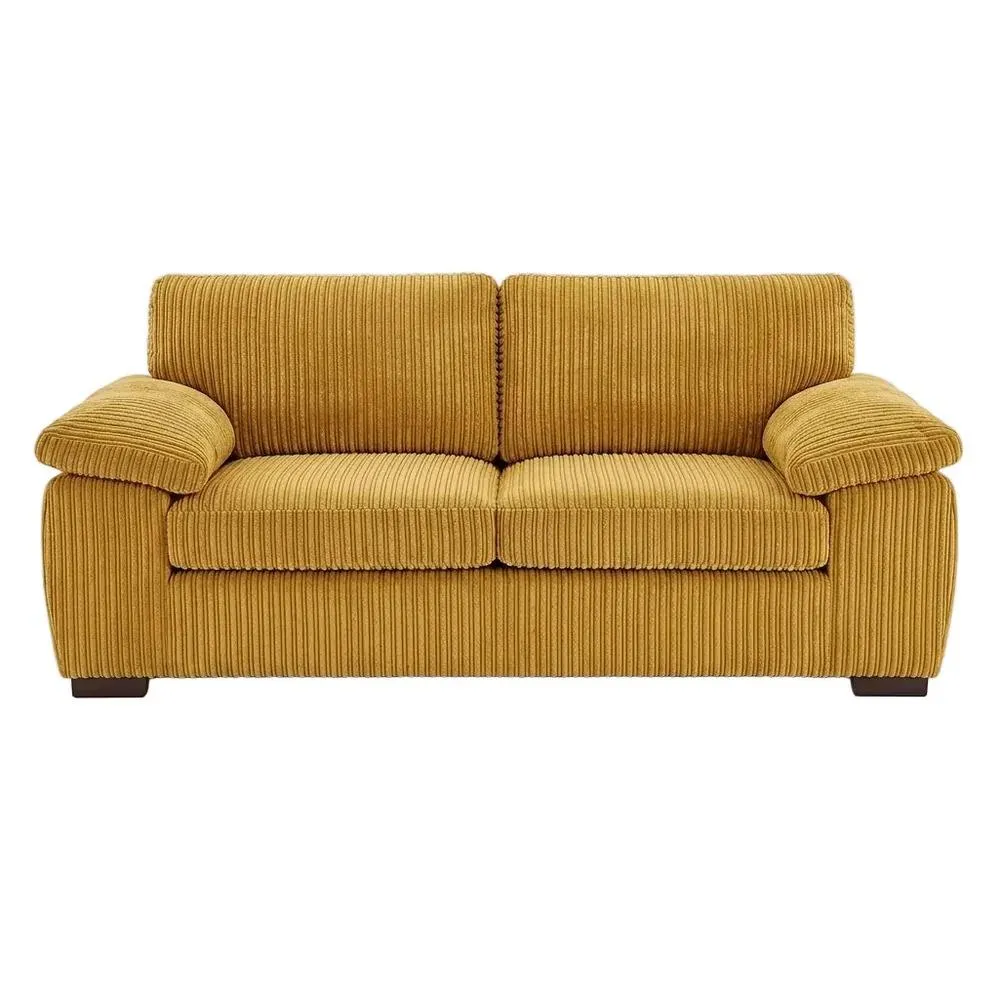 Bliss Furniture Amalfi 2 Seater Sofa in Mustard Fabric Sofa with Foam Seating