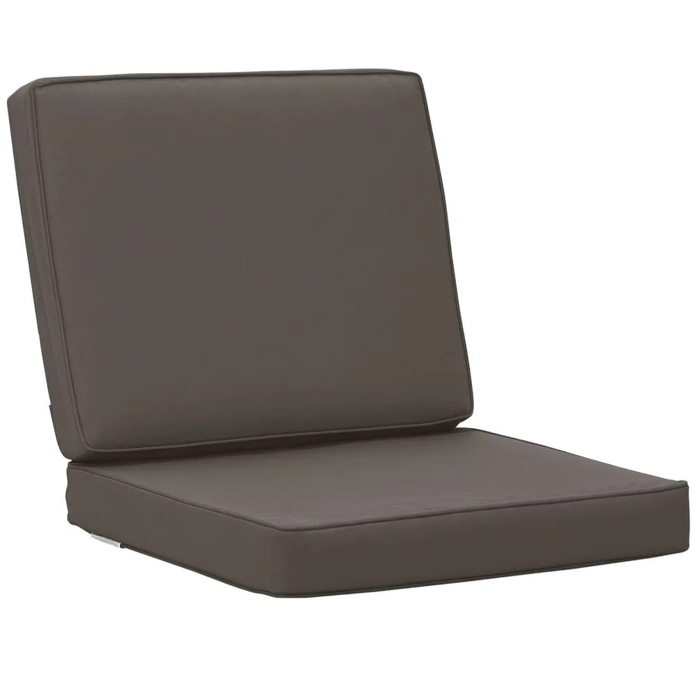 OUTSUNNY Outdoor Seat & Back Cushion Set Replacement Cushions in Dark Grey 2