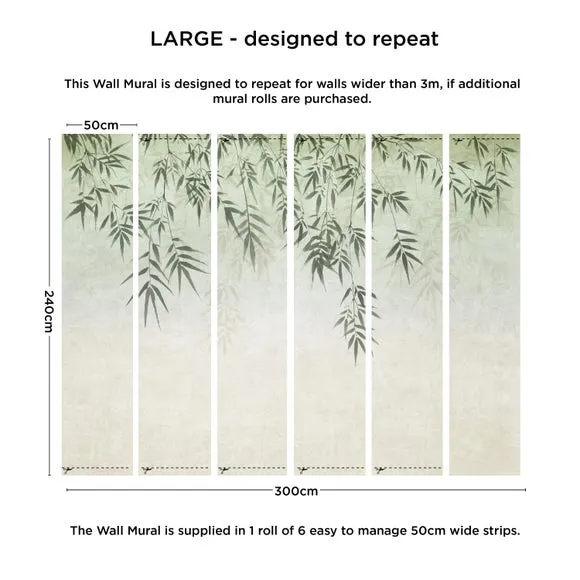 Ombre Leaf Wall Mural 4