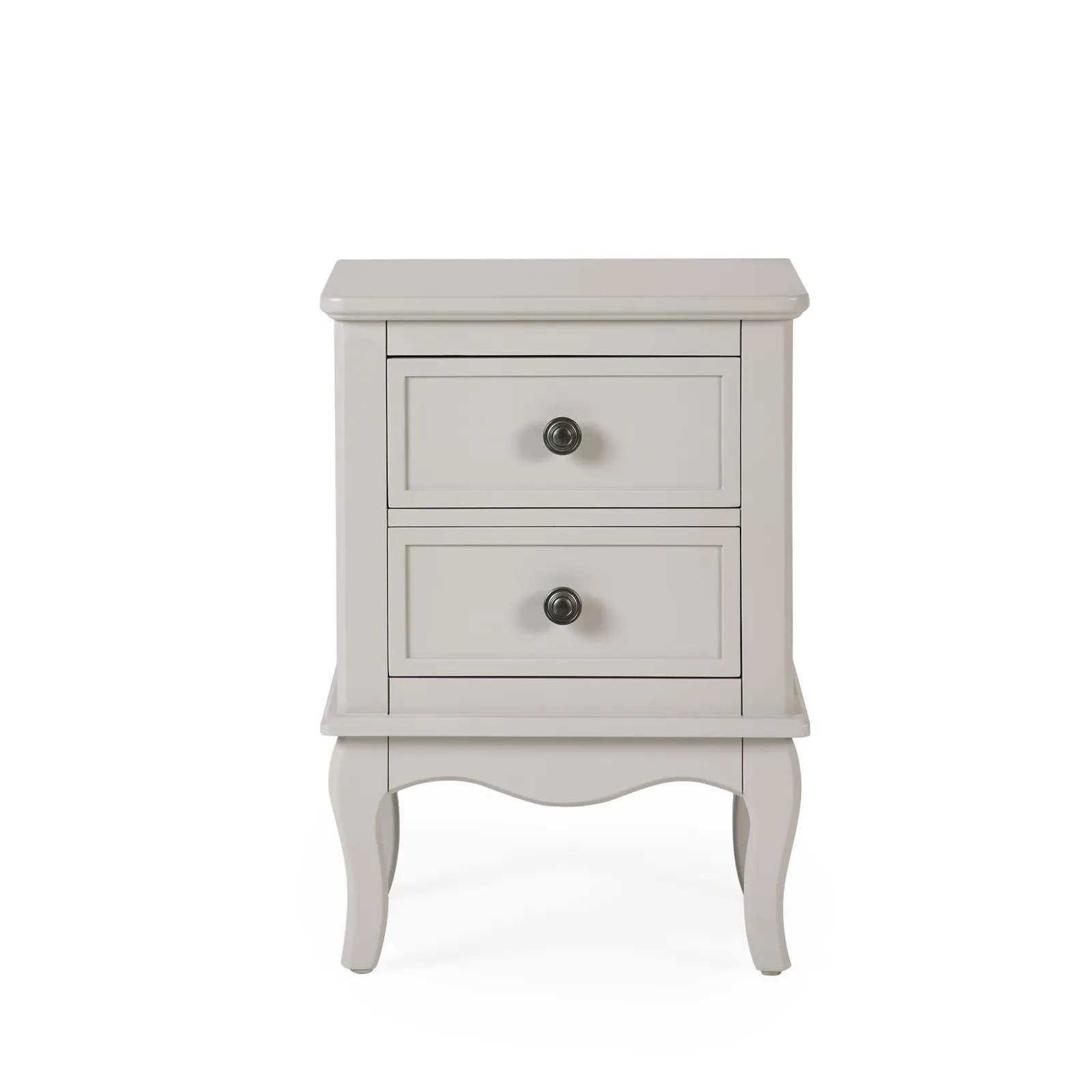 Clara 2 Drawer Bedside Table Grey