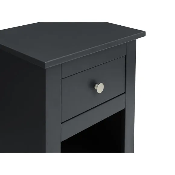 Radley 1 Drawer Bedside Table, Dark Grey & Pine 5